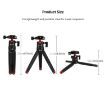 PULUZ Mini Metal Desktop Tripod with 360 Ball Head, 11-21cm Height - 5