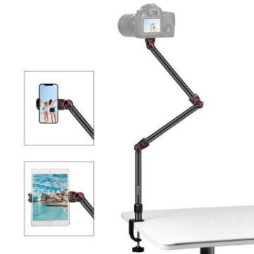 PULUZ Black Overhead Camera Mount C-Clamp Desk Stand Holder - 1