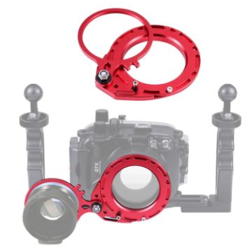 PULUZ 67mm Red Diopter Adapter for DSLR Underwater Housing - 1