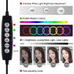 PULUZ 6.2" RGBW LED Ring Light, 10 Modes, 8 Colors, with Tripod Head - 4