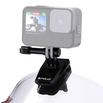 PULUZ Black Motorcycle Windshield Camera Mount Clip Bracket - 1
