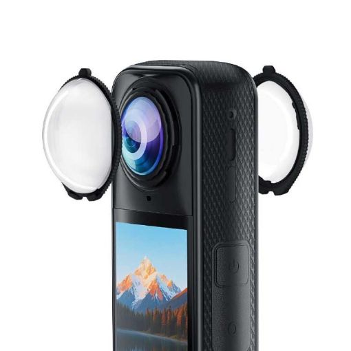PULUZ Transparent PC Lens Guard for Insta360 X5 Rotation Cover - 1