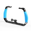 PULUZ Dual Handles Diving Rig for GoPro, DJI, Insta360 (Blue) - 2