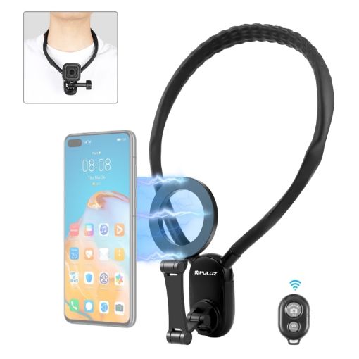 PULUZ Magnetic POV Mount with Phone Clamp for GoPro/Phones (Black) - 1