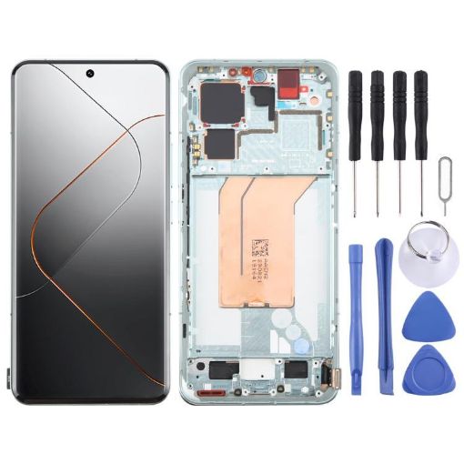 Xiaomi 14 Pro Green AMOLED LCD Screen Digitizer with Frame Original - 1