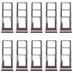 Motorola Moto G04 SIM & Micro SD Card Trays - 10pcs (Black) - 1