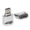 USB-C Male TF Card OTG Adapter with Keychain (Silver Aluminum Alloy) - 2