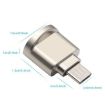 USB-C Male TF Card OTG Adapter with Keychain (Silver Aluminum Alloy) - 5
