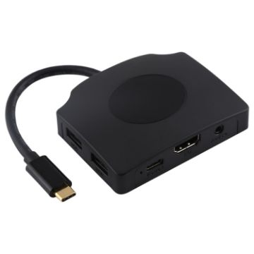 V178A Multi-function USB-C HUB: USB 3.0, HDMI, Audio, SD/TF Reader - 1