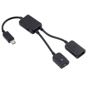 Micro USB OTG Adapter Cable 1 to 2 - 1