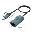 Onten UE101 USB3.0 Gigabit Network Card & Hub (Blue) - 2