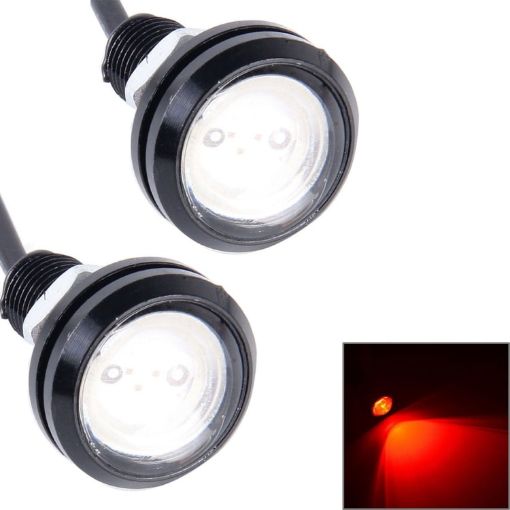2 PCS 3W Eagle Eye White LED Vehicle Lights, 120LM, Waterproof - 1