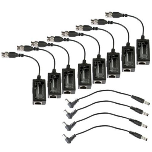 Black CCTV Camera BNC Video Balun Transceiver Equipment - 1