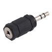 3.5mm to 2.5mm Audio Adapter - Male to Female, Black - 1