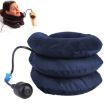 Dark Blue Inflatable Neck Traction Device for Pain Relief - 1