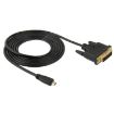 1.8m Micro HDMI to DVI 24+1 Pin Male Adapter Cable - 2