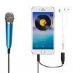Blue 3.5mm Metal Condenser Microphone for IOS/Android Devices - 1