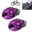 Universal Bicycle Tire Valve Caps - 4 PCS (Purple) - 1