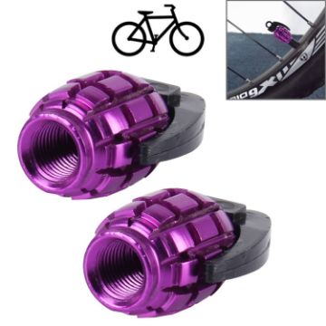Universal Bicycle Tire Valve Caps - 4 PCS (Purple) - 1
