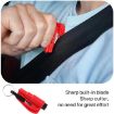 2 in 1 Car Emergency Hammer/Key Chain/Knife Tool (Yellow) - 4