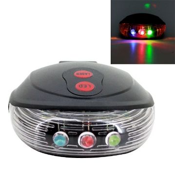 Shell Shape Bicycle Safety Tail Light with Laser Beams & Colorful Lights - 1