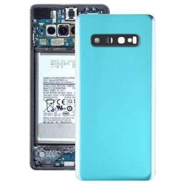 Galaxy S10+ Green Battery Back Cover with Camera Lens - 1