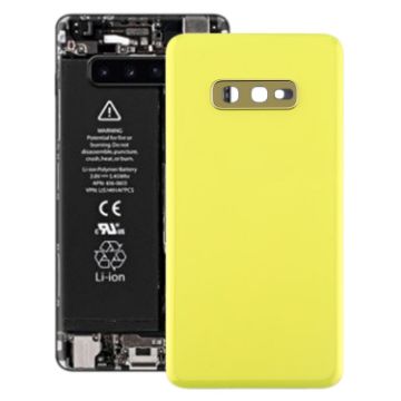 Galaxy S10e Yellow Battery Back Cover with Camera Lens - 1