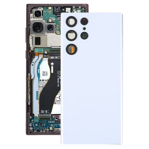 Samsung Galaxy S22 Ultra 5G Battery & Camera Lens Cover (White) - 1