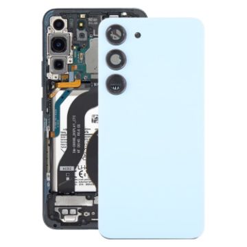 Samsung Galaxy S23 Blue OEM Glass Back Cover with Camera Lens - 1