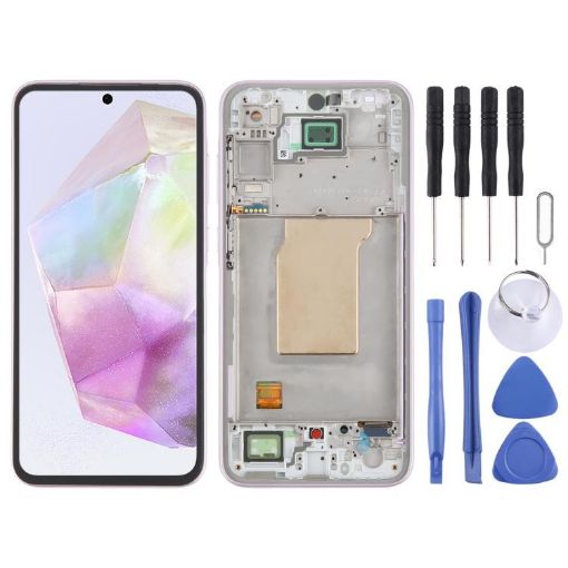 Samsung Galaxy A35 SM-A356B Pink LCD Screen Digitizer with Frame - 1