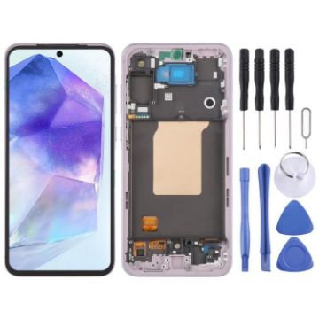 Samsung Galaxy A55 SM-A556B Original Pink LCD Screen Assembly - 1