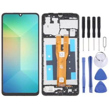 Samsung Galaxy A06 SM-A065F Original LCD Screen with Frame (Black) - 1
