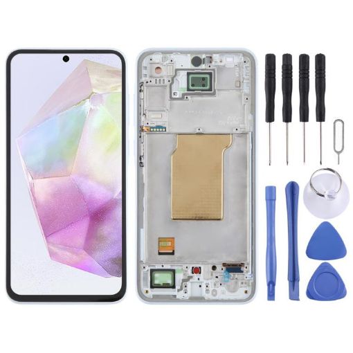 Samsung Galaxy A35 OLED LCD Screen Digitizer with Frame (Blue) - 1
