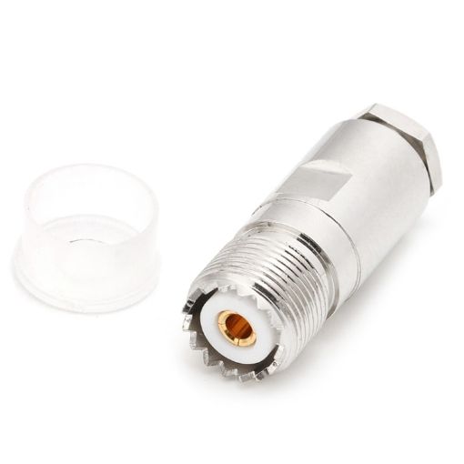 SO239 PL259 UHF Female Plug Clamp Adapter - 1