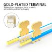 Gold Plated CAT7 Flat Ethernet Cable 10Gbps 25m RJ45 LAN Network - 3
