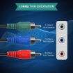 AV 3 RGB Male to Male Cable, 1.5m Length - 3
