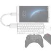 USB 2.0 AF to Micro USB 5 Pin Adapter Cable with OTG, 15cm (White) - 1