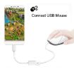 USB 2.0 AF to Micro USB 5 Pin Adapter Cable with OTG, 15cm (White) - 5