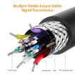 90 Micro HDMI Male to HDMI Female Adapter Cable, 17cm (Black) - 3
