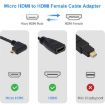 90 Micro HDMI Male to HDMI Female Adapter Cable, 17cm (Black) - 4