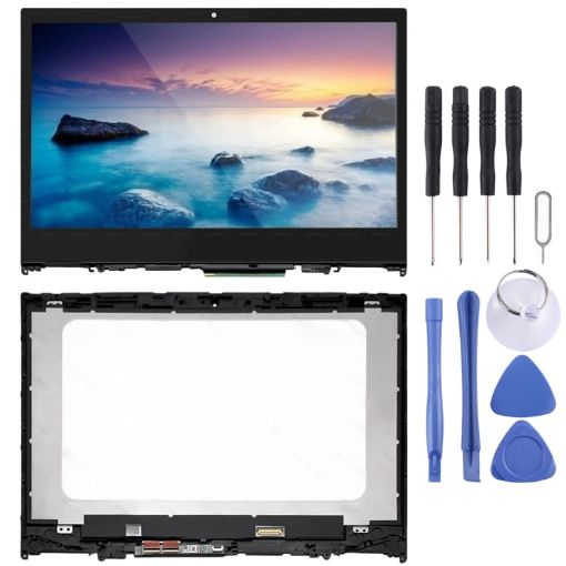 Lenovo IdeaPad Flex 5-14 HD LCD Screen Assembly with Frame Black - 1