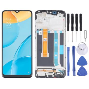 OPPO A15/A15S/A35/A16K LCD Screen & Digitizer Assembly + Frame - 1