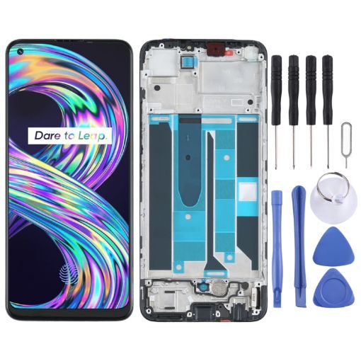OPPO Realme 8 4G LCD Screen & Digitizer Assembly with Frame - 1