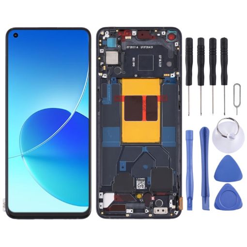 OPPO Reno6 5G LCD Screen Digitizer Assembly with Frame (Black) - 1