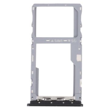 TCL 20E Original SIM & Micro SD Card Tray (Black) - 1
