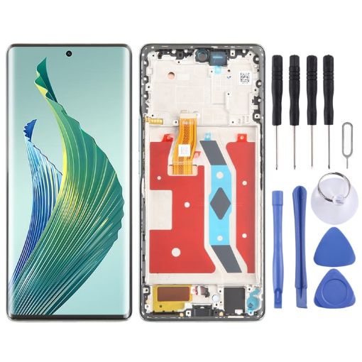 Honor Magic5 Lite LCD Screen Digitizer Assembly with Frame (Green) - 1