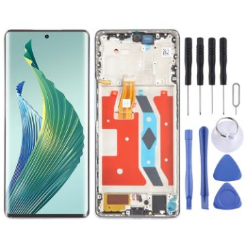 For Honor Magic5 Lite LCD Screen Digitizer Assembly (Silver) - 1