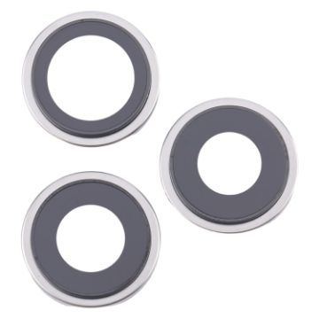 iPhone 16 Pro Max Camera Lens Cover Set (3pcs, Silver) - 1
