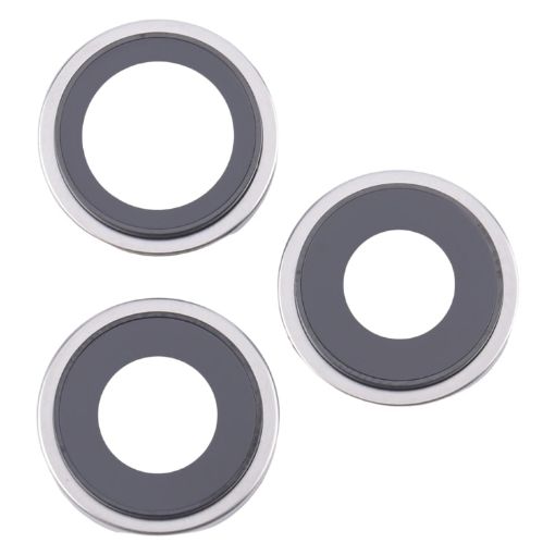 iPhone 16 Pro Max Camera Lens Cover Set (3pcs, Silver) - 1