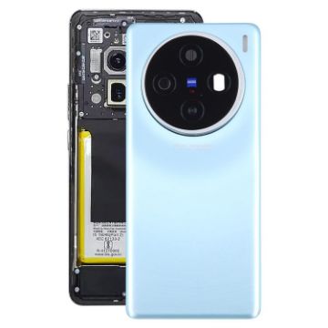 Vivo X100 Blue Battery Back Cover with Camera Lens Cover - 1